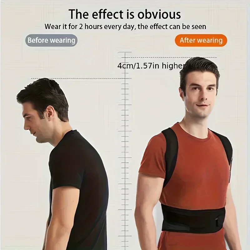Posture Corrector Back - 新しい上半身姿勢矯正器、姿勢矯正用肩甲骨サポート、背筋をまっすぐにするためのストラップ付き矯正具。