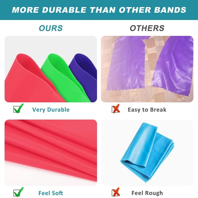 天然ラテックス製レジスタンスバンド、ヨガ、ピラティス、ホーム - Yoga Fitness Resistance Band のレビューと価格